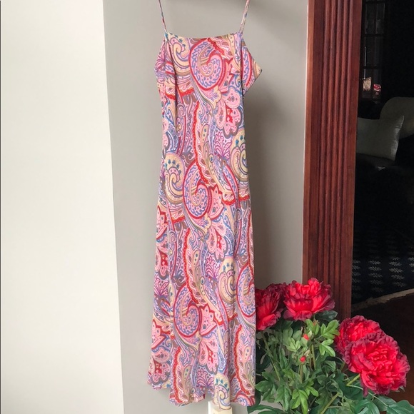 paisley slip dress